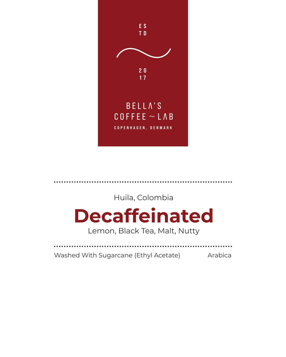 Decaffinated Coffee Colombia - Bellas Coffee Lab