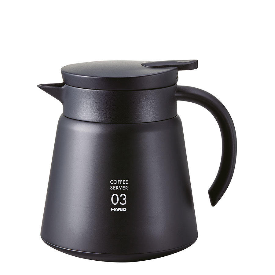 V60 Heat - Retaining Stainless Server 800 - Black - Bellas Coffee Lab